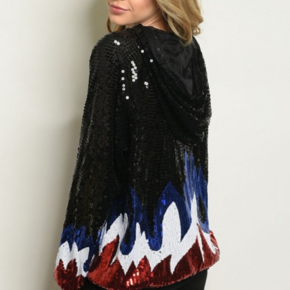 SEQUIN HOODIE - Picture 2 of 2